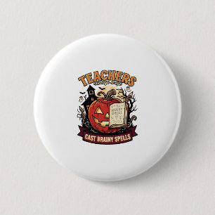 Badge Rond 5 Cm Prof Magic Cerveau Halloween