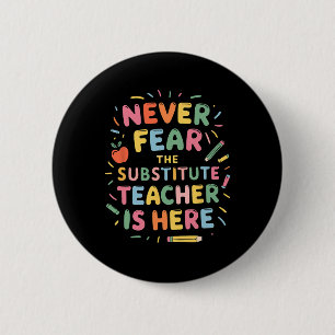 Badge Rond 5 Cm Prof remplaçant Enseignant remplaçant et Prof remp