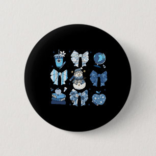 Badge Rond 5 Cm Professeur Bonhomme de Neige Hiver Salutations Cla
