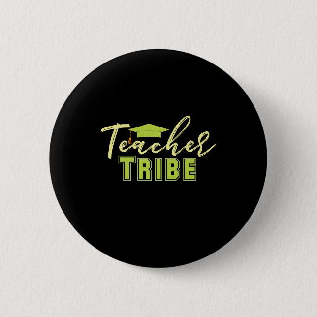 Badge Rond 5 Cm Professeur Cadeaux | Tribu des enseignants (Devant)