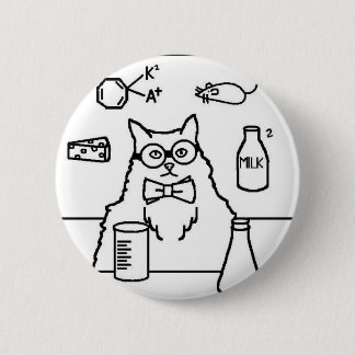 Badge Rond 5 Cm Professeur Cat