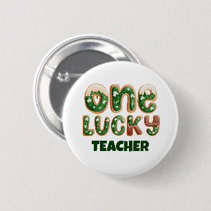 Badge Rond 5 Cm Professeur chanceux personnalisé Saint-Patrick vin