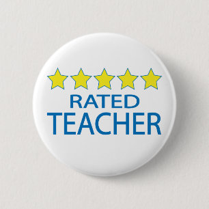 Badge Rond 5 Cm Professeur cinq étoiles