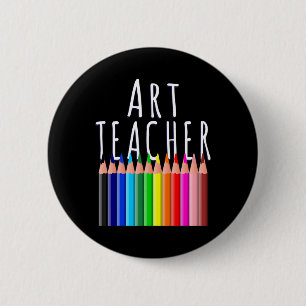 Badge Rond 5 Cm Professeur d'art Ck Cadeau d'artiste créatif pour