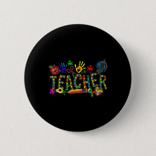Badge Rond 5 Cm Professeur d'autisme Sensibilisation à l'autisme C