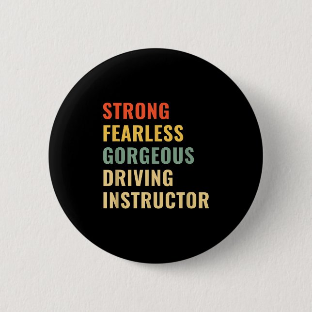 Badge Rond 5 Cm Professeur d'auto-école moniteur d'auto-école (Devant)