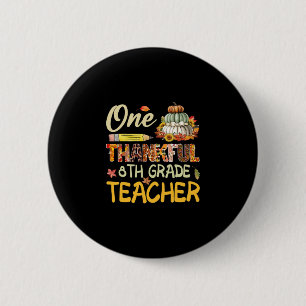 Badge Rond 5 Cm Professeur de 8e année reconnaissant Citrouille d'