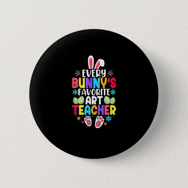 Badge Rond 5 Cm Professeur de Bunny Pâques Thème de conception col (Devant)