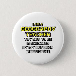 Badge Rond 5 Cm Professeur de géographie...
