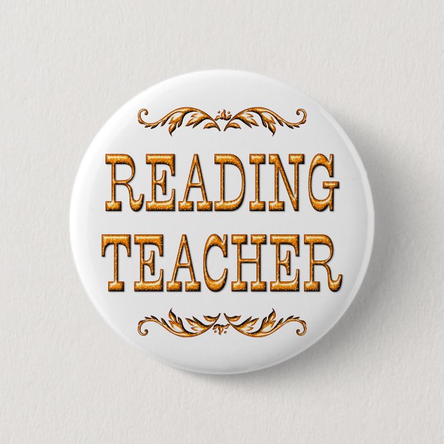 Badge Rond 5 Cm Professeur de lecture (Devant)
