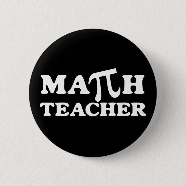 Badge Rond 5 Cm Professeur de mathématiques (Devant)