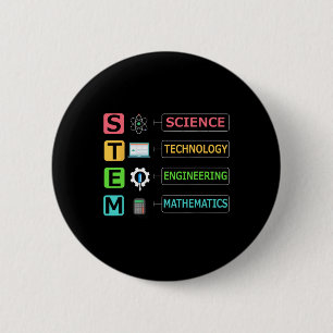Badge Rond 5 Cm Professeur de mathématiques de technologie d'ingén