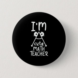 Badge Rond 5 Cm Professeur de mathématiques Je suis enseignant de