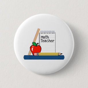 Badge Rond 5 Cm Professeur de maths (carnet)