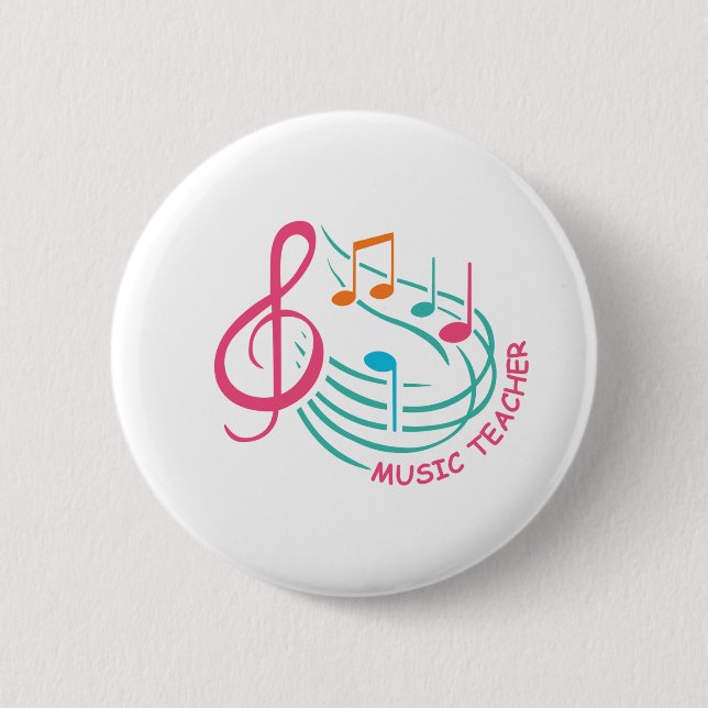 Badge Rond 5 Cm professeur de musique (Devant)