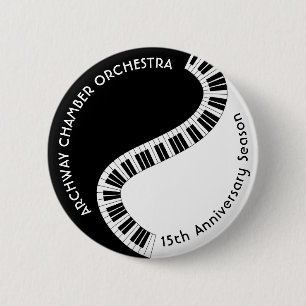Badge Rond 5 Cm Professeur de musique à l'école d'orchestre de pia