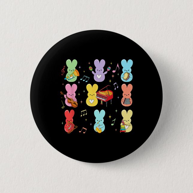 Badge Rond 5 Cm Professeur de musique jour de Pâques  (Devant)