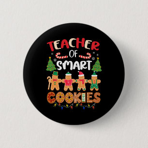 Badge Rond 5 Cm Professeur de Noël de biscuits intelligents Funny 