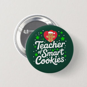 Badge Rond 5 Cm Professeur de Noël de cookies intelligents Vie d'e