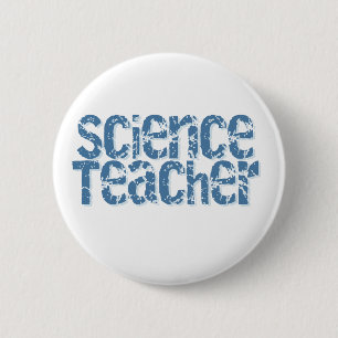 Badge Rond 5 Cm Professeur de Sciences affligé par bleu des textes