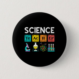 Badge Rond 5 Cm Professeur de sciences Chimie Biologie Physique En