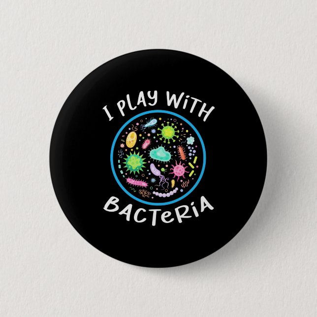 Badge Rond 5 Cm Professeur de sciences de microbiologie (Devant)