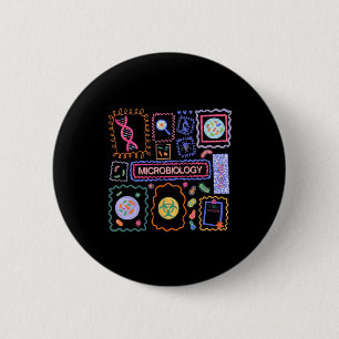 Badge Rond 5 Cm Professeur de sciences de microbiologie Contrôle d