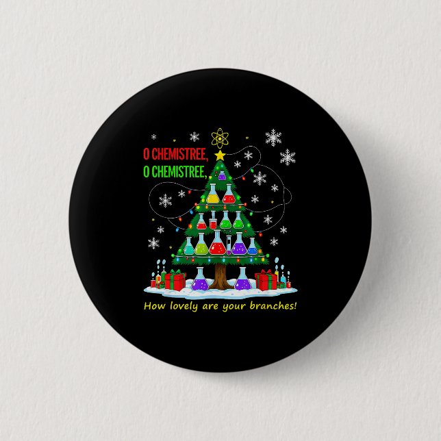 Badge Rond 5 Cm Professeur de sciences de Noël 67 Meme Santa Oh Ch (Devant)