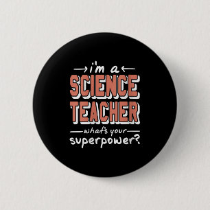 Badge Rond 5 Cm Professeur de sciences femmes Superwer Funky Nerd