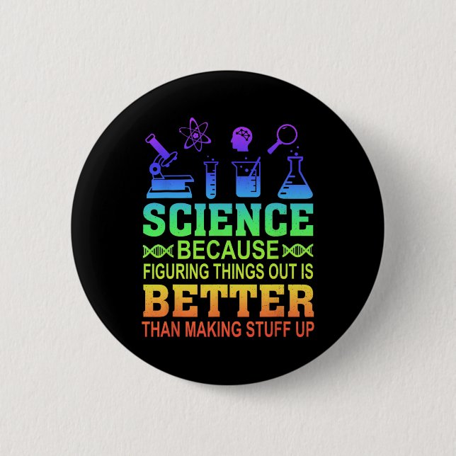 Badge Rond 5 Cm Professeur de sciences, parce que comprendre les c (Devant)