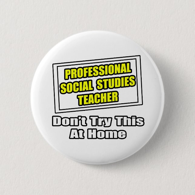 Badge Rond 5 Cm Professeur d'Etudes Sociales Professionnelles...Pl (Devant)