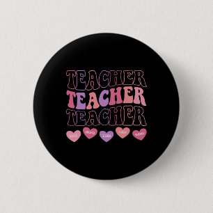 Badge Rond 5 Cm Professeur drôle coeurs Saint-Valentin filles femm