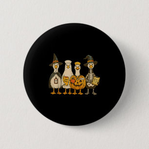 Badge Rond 5 Cm Professeur drôle d'oie idiote Halloween Trick Or T