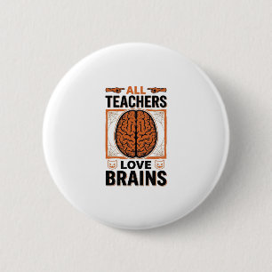Badge Rond 5 Cm Professeur drôle Halloween Cerveaux Graphique Vint