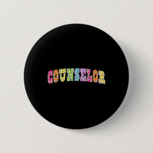 Badge Rond 5 Cm Professeur Floral À Scho, Conseiller Scolaire
