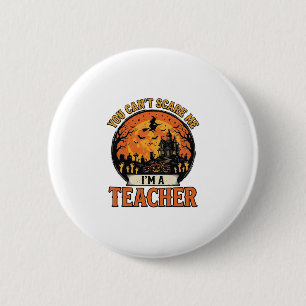 Badge Rond 5 Cm Professeur Halloween Vintage Drôle École Effrayant