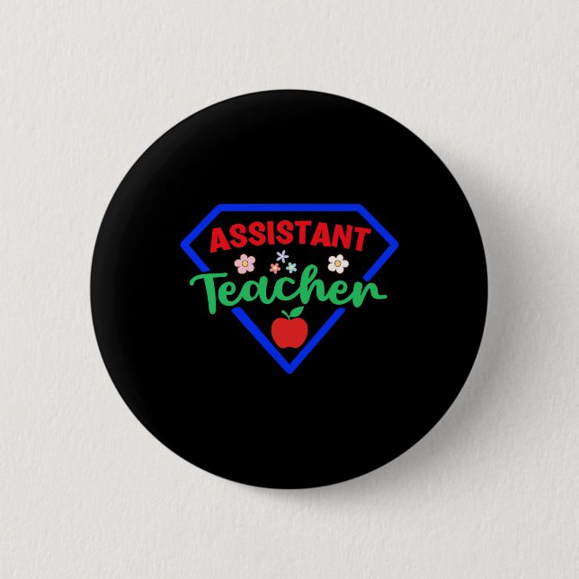 Badge Rond 5 Cm Professeur Istant Superhero Appréciation Retour À  (Devant)