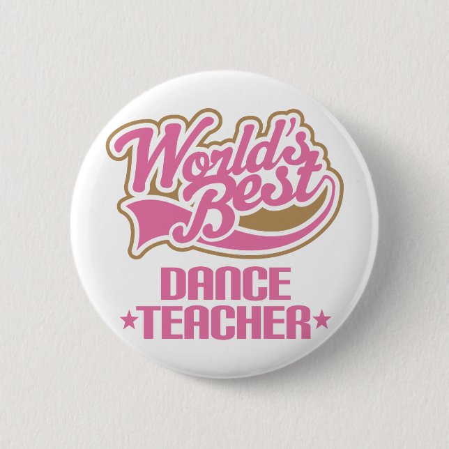 Badge Rond 5 Cm Professeur mignon de danse (Devant)