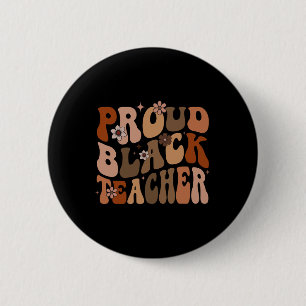 Badge Rond 5 Cm Professeur Noir Fier Magie Mois de l'Histoire Afri