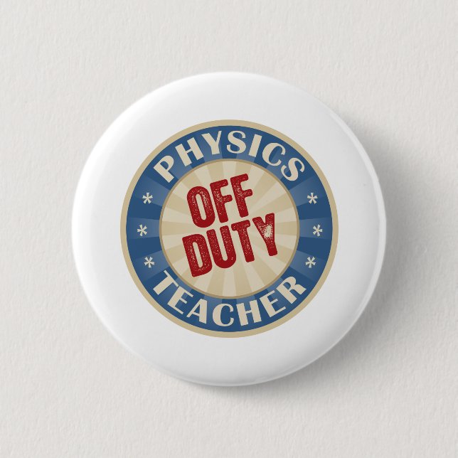 Badge Rond 5 Cm Professeur qui n'est pas de service de physique (Devant)