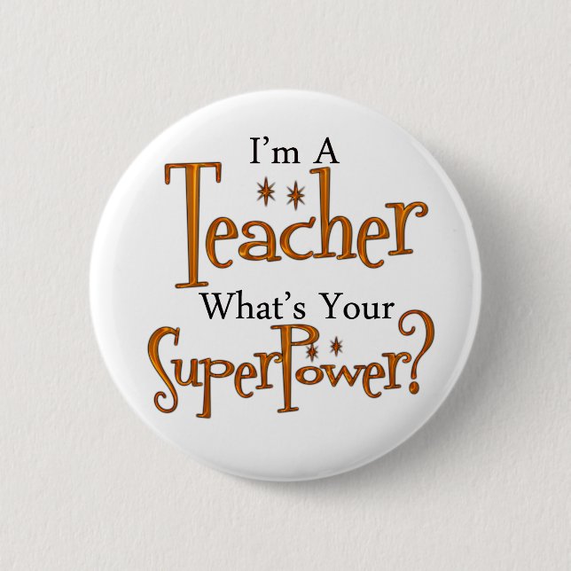 Badge Rond 5 Cm Professeur superbe (Devant)