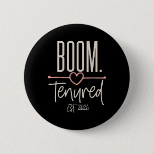 Badge Rond 5 Cm Professeure titulaire de sexe féminin avec tenure