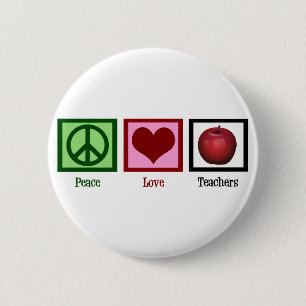 Badge Rond 5 Cm Professeurs d'amour de paix