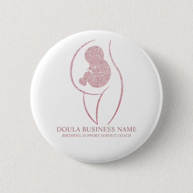 Badge Rond 5 Cm Professional Doula and Pregnancy Nurse Birth Coach (Devant)