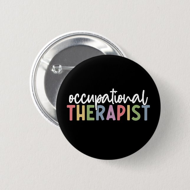 Badge Rond 5 Cm Professionniste-Thérapiste - Cadeaux OT (Devant & derrière)