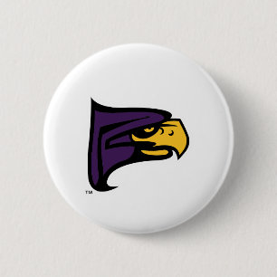 Badge Rond 5 Cm Profil de la mascotte Hawk du Hunter College