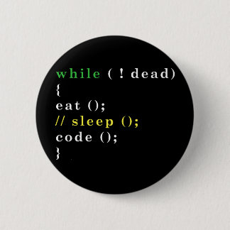 Badge Rond 5 Cm Programme Eat Code Sleep