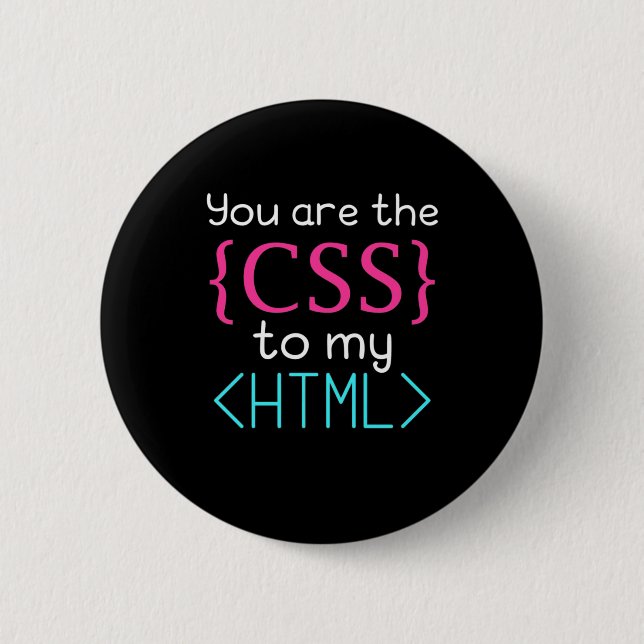 Badge Rond 5 Cm Programmeur Vous Êtes Css À Mon Html (Devant)