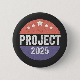 Badge Rond 5 Cm Projet 2025 Trump American Patroitic USA