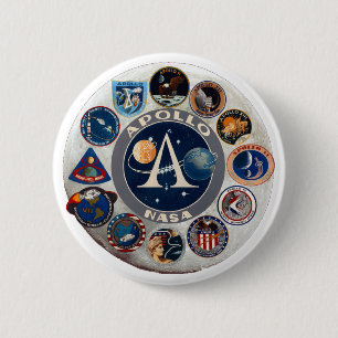 Badge Rond 5 Cm Projet Apollo : Le logo composé